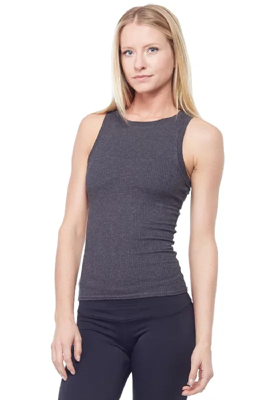 Sandra McCray Ribbed High Neck Tank