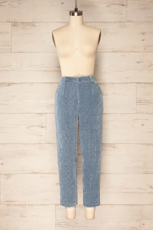 Sant-Boi Blue | Shimmery Corduroy Pants