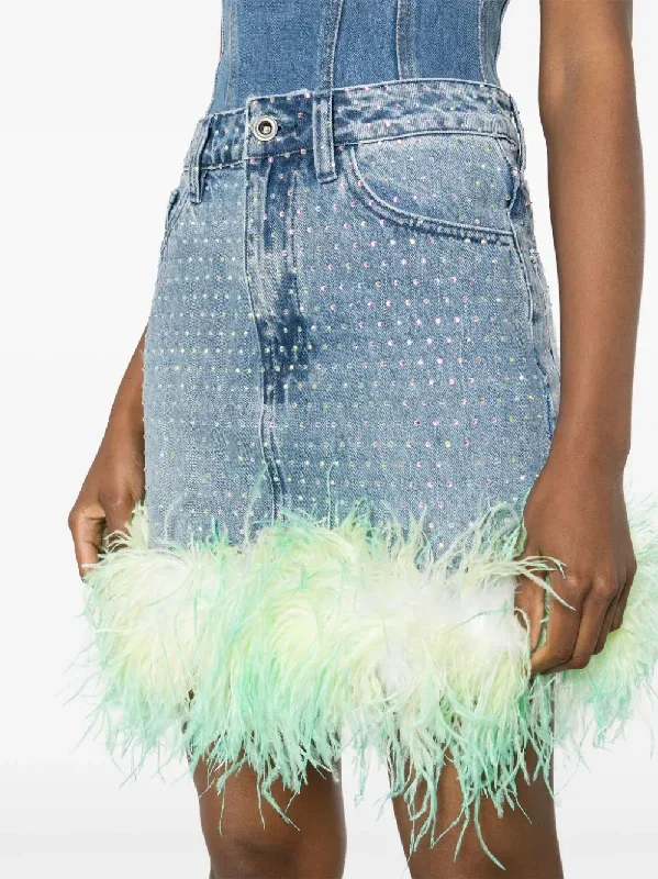 self-portrait-blue-rhinestone-feather-denim-skirt-skirts-600043949blu