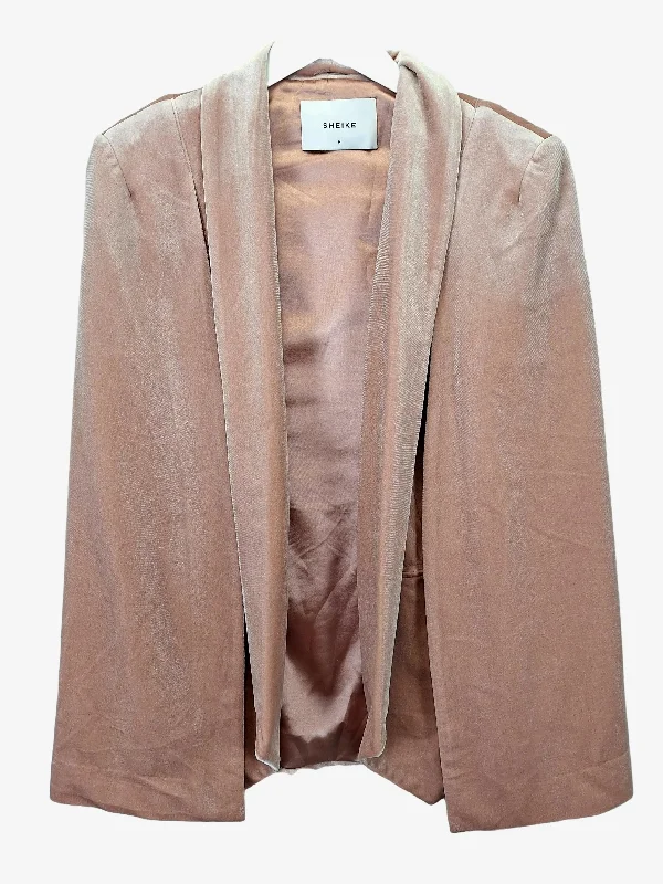 Sheike Blush Velvet Evening Cape Size M