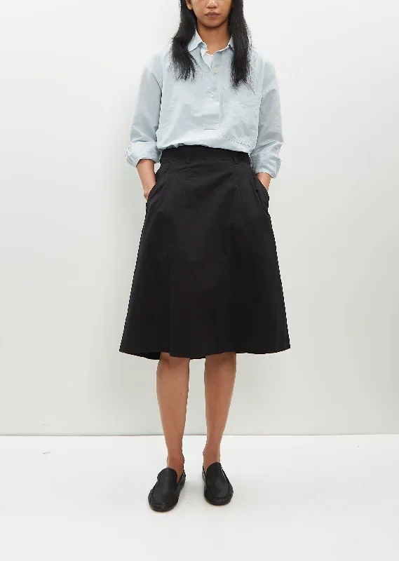 Panelled Cotton Twill Scout Skirt