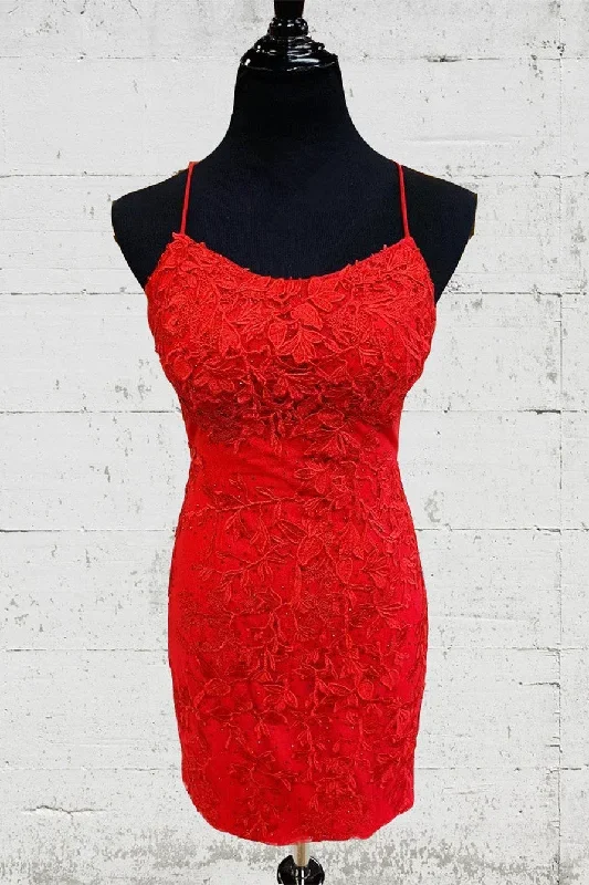 tight-red-lace-short-homecoming-dress