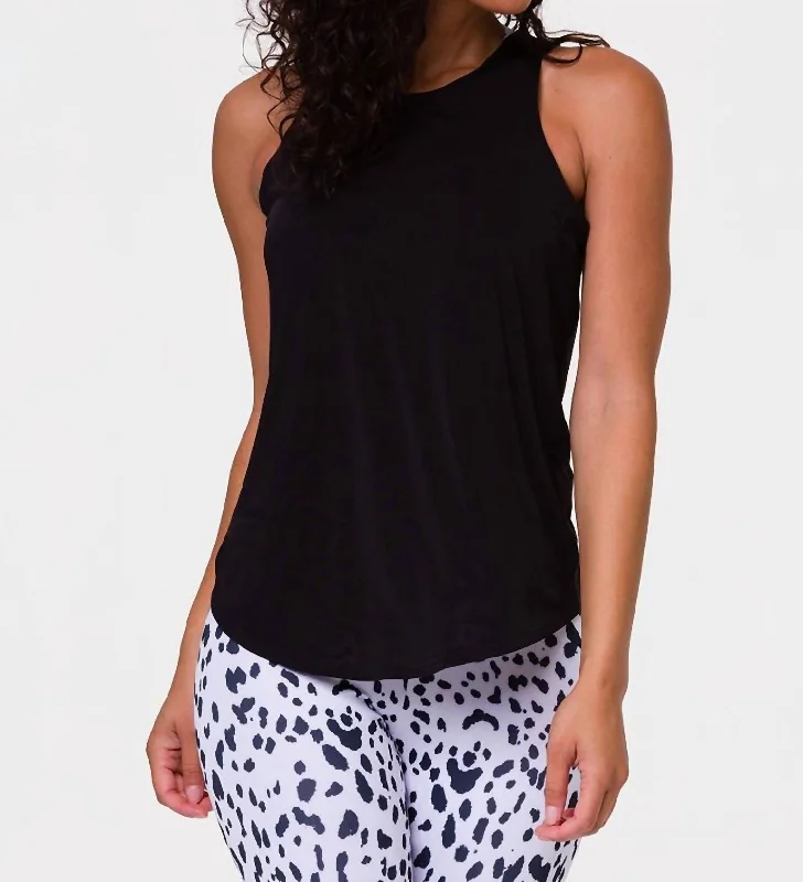 Twisted Tank Top In Black