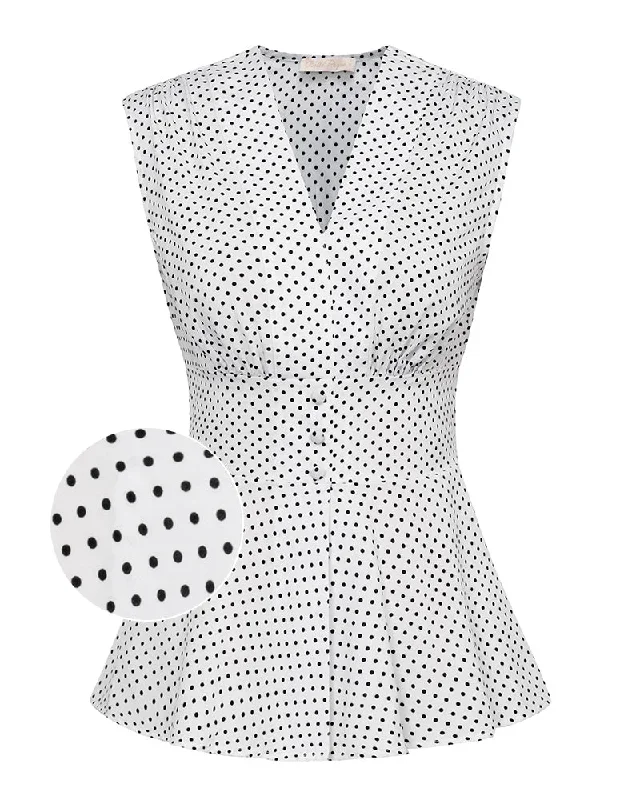 vintage-polka-dot-patterns-sleeveless-blouse-peplum-top-retro-blouses