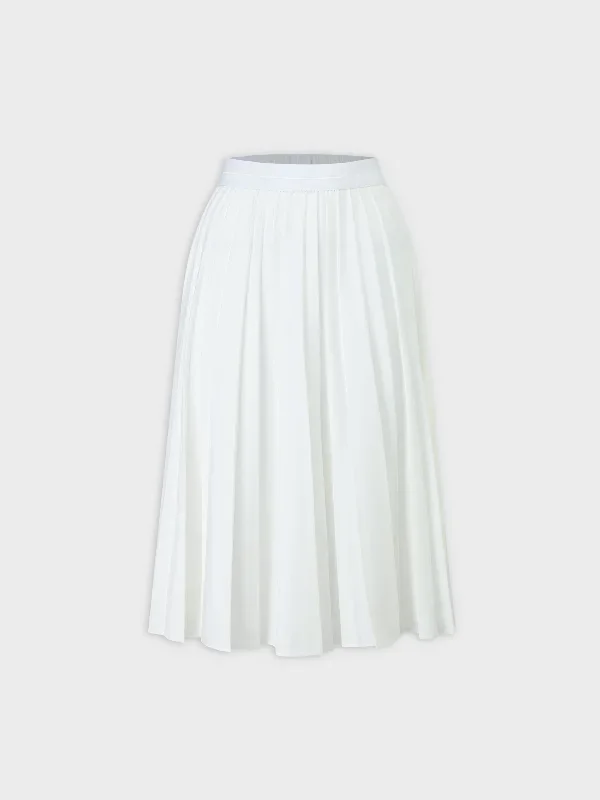 PLEATED SKIRT 24""-WHITE