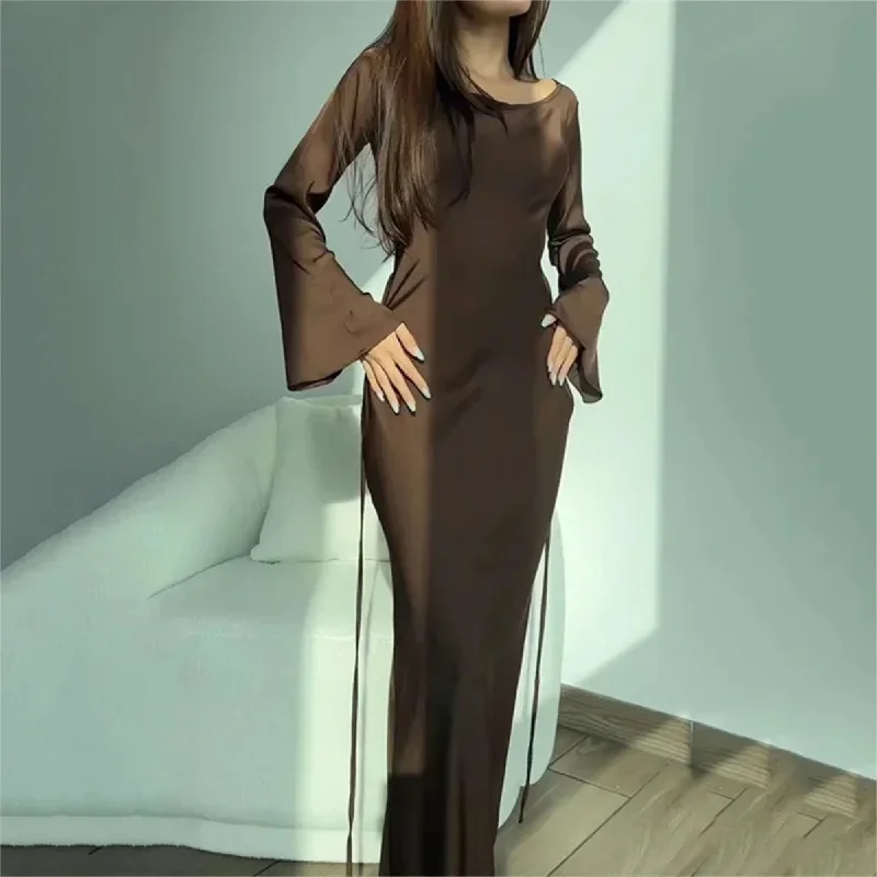 women-s-maxi-dress-2024-new-silk-long-round-neck-satin-flare-sleeve-lace-up-slim-skirt-evening-party-dresses-sexy-chic-robes