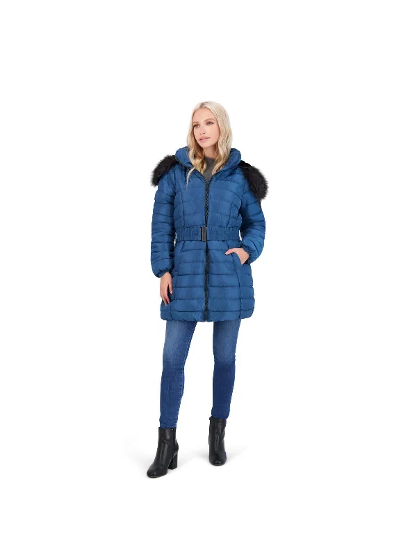 Womens Faux Fur Heavyweight Puffer Coat