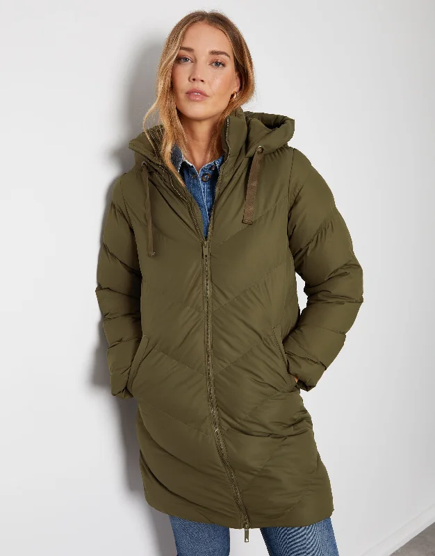 womens-khaki-green-padded-mid-length-hooded-ladies-puffer-jacket-tbld07908