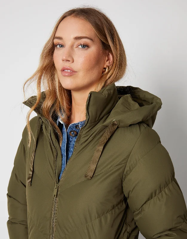 womens-khaki-green-padded-mid-length-hooded-ladies-puffer-jacket-tbld07908