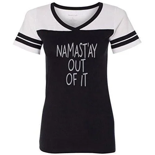 Womens Namast'ay Out of It Sporty Yoga Tee